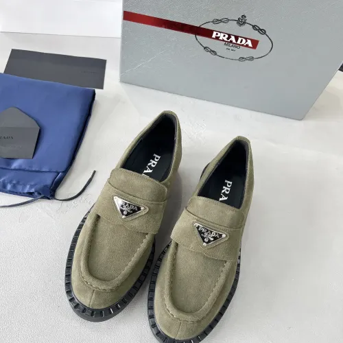 Replica Prada Leather Shoes For Men #1455246 $98.00 USD for Wholesale