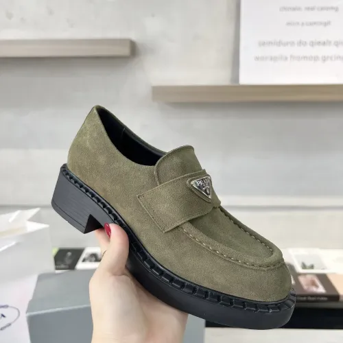 Replica Prada Leather Shoes For Men #1455246 $98.00 USD for Wholesale