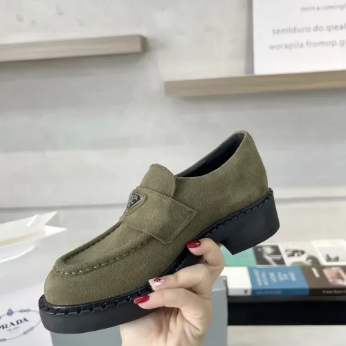 Replica Prada Leather Shoes For Men #1455246 $98.00 USD for Wholesale