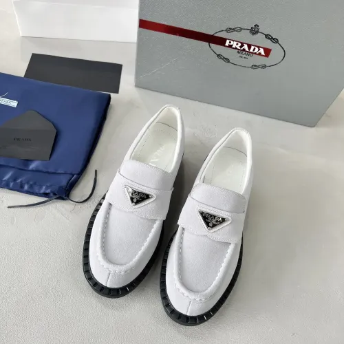 Replica Prada Leather Shoes For Men #1455248 $98.00 USD for Wholesale