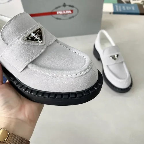 Replica Prada Leather Shoes For Women #1455249 $98.00 USD for Wholesale