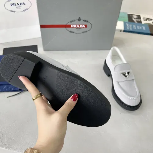 Replica Prada Leather Shoes For Women #1455249 $98.00 USD for Wholesale