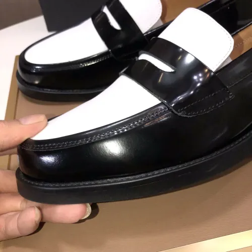 Replica Prada Leather Shoes For Men #1455285 $92.00 USD for Wholesale