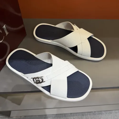 Replica Gucci Slippers For Men #1455553 $60.00 USD for Wholesale