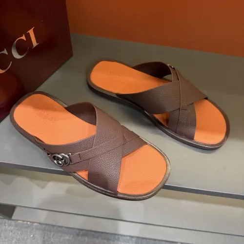 Replica Gucci Slippers For Men #1455555 $60.00 USD for Wholesale