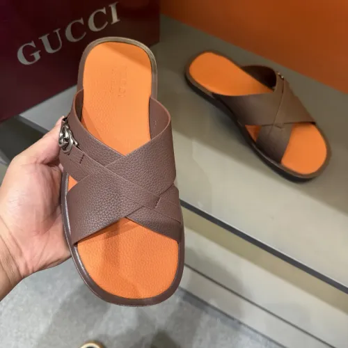 Replica Gucci Slippers For Men #1455555 $60.00 USD for Wholesale