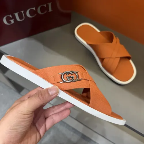 Replica Gucci Slippers For Men #1455556 $60.00 USD for Wholesale