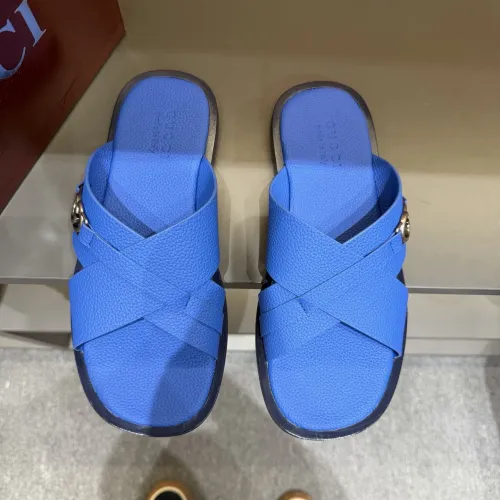 Replica Gucci Slippers For Men #1455558 $60.00 USD for Wholesale