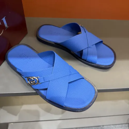 Replica Gucci Slippers For Men #1455558 $60.00 USD for Wholesale