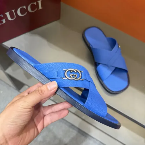 Replica Gucci Slippers For Men #1455558 $60.00 USD for Wholesale