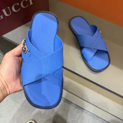 Replica Gucci Slippers For Men #1455558 $60.00 USD for Wholesale