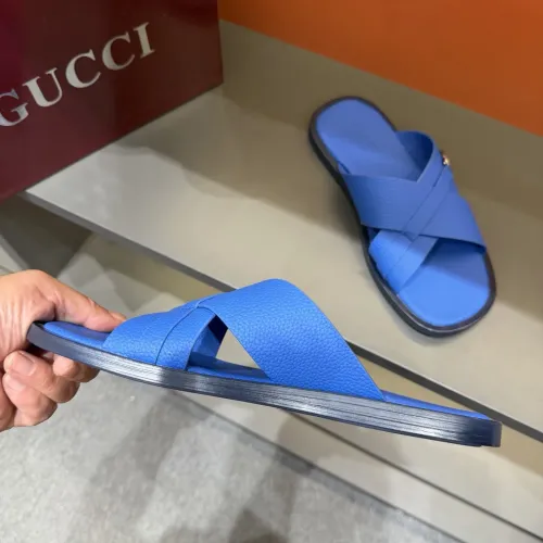 Replica Gucci Slippers For Men #1455558 $60.00 USD for Wholesale