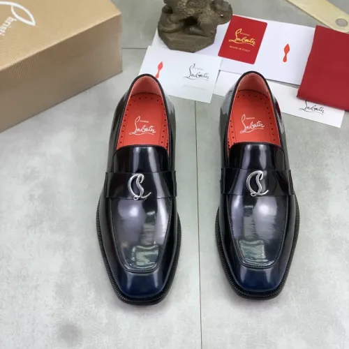 Replica Christian Louboutin Leather Shoes For Men #1455584 $100.00 USD for Wholesale