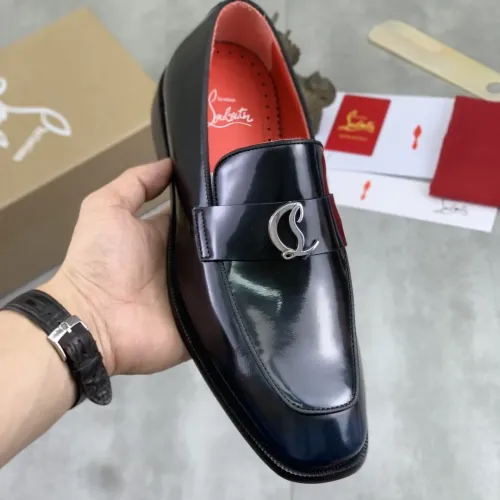 Replica Christian Louboutin Leather Shoes For Men #1455584 $100.00 USD for Wholesale