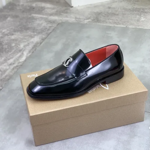 Replica Christian Louboutin Leather Shoes For Men #1455585 $100.00 USD for Wholesale