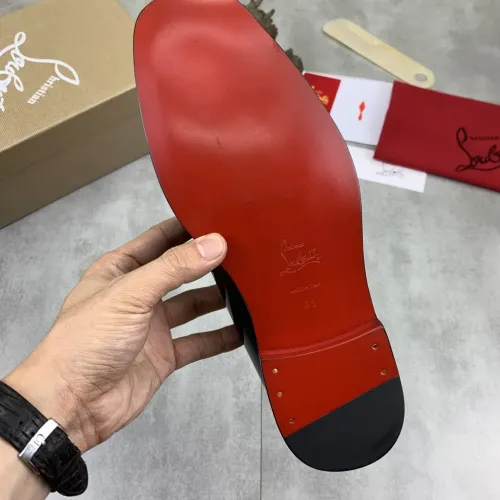Replica Christian Louboutin Leather Shoes For Men #1455585 $100.00 USD for Wholesale
