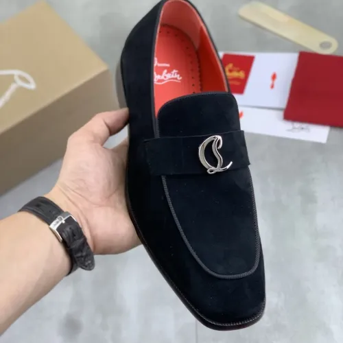 Replica Christian Louboutin Leather Shoes For Men #1455586 $100.00 USD for Wholesale