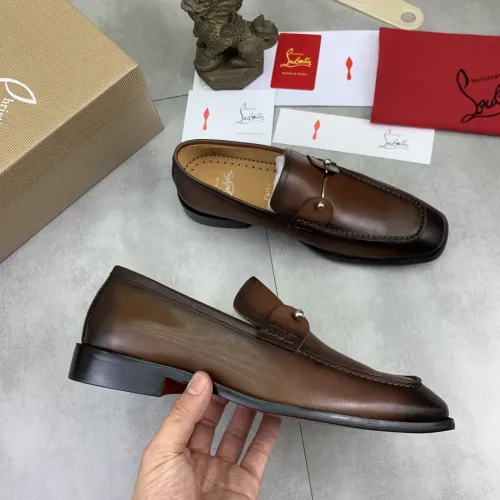 Replica Christian Louboutin Leather Shoes For Men #1455587 $102.00 USD for Wholesale