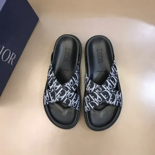 Replica Christian Dior Slippers For Men #1455592 $56.00 USD for Wholesale