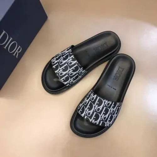 Replica Christian Dior Slippers For Men #1455593 $56.00 USD for Wholesale