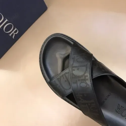 Replica Christian Dior Slippers For Men #1455598 $56.00 USD for Wholesale