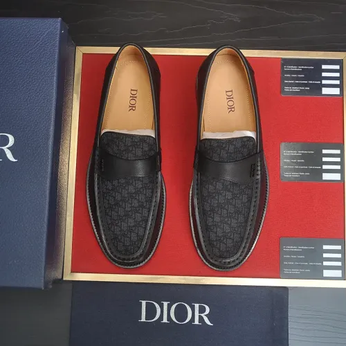 Replica Christian Dior Leather Shoes For Men #1455652 $102.00 USD for Wholesale