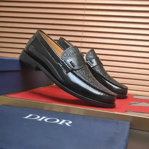 Replica Christian Dior Leather Shoes For Men #1455653 $102.00 USD for Wholesale