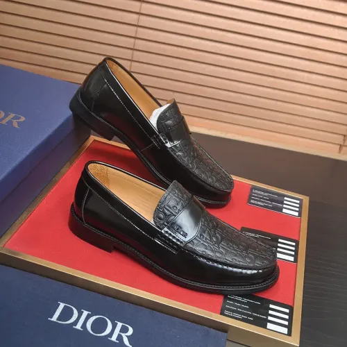 Replica Christian Dior Leather Shoes For Men #1455653 $102.00 USD for Wholesale