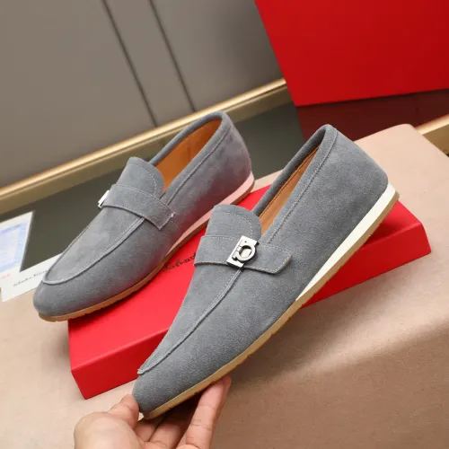 Replica Salvatore Ferragamo Leather Shoes For Men #1455655 $92.00 USD for Wholesale