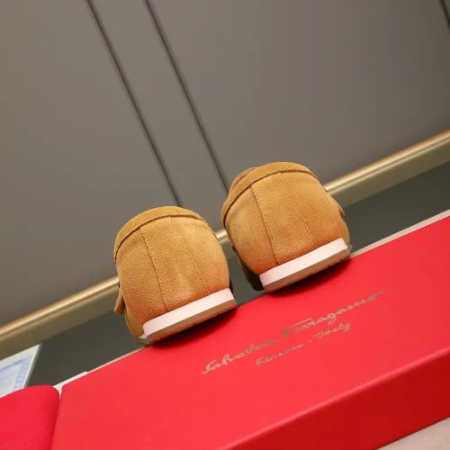 Replica Salvatore Ferragamo Leather Shoes For Men #1455656 $92.00 USD for Wholesale