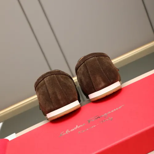 Replica Salvatore Ferragamo Leather Shoes For Men #1455657 $92.00 USD for Wholesale