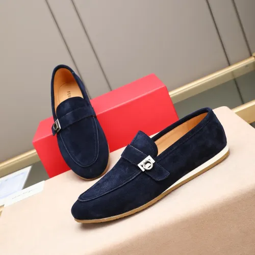Cheap Salvatore Ferragamo Leather Shoes For Men #1455658, $$92.00 USD On Salvatore Ferragamo Leather Shoes