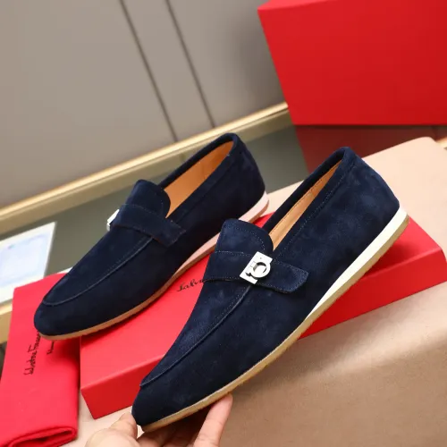 Replica Salvatore Ferragamo Leather Shoes For Men #1455658 $92.00 USD for Wholesale
