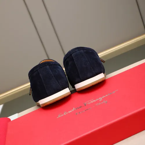 Replica Salvatore Ferragamo Leather Shoes For Men #1455658 $92.00 USD for Wholesale