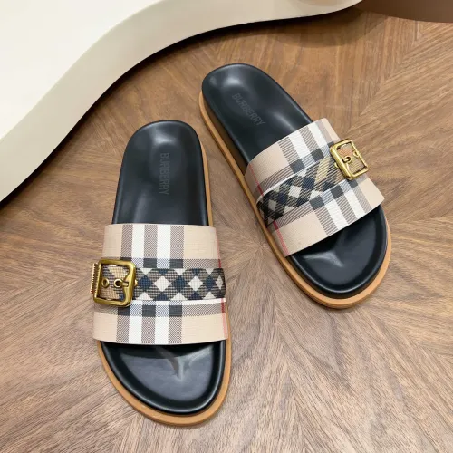 Replica Burberry Slippers For Men #1455702 $60.00 USD for Wholesale