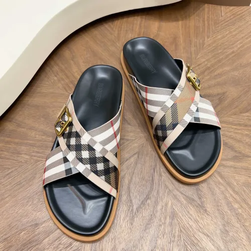 Replica Burberry Slippers For Men #1455705 $60.00 USD for Wholesale