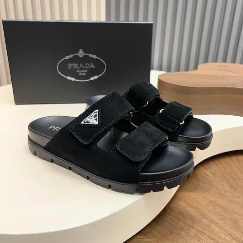 Replica Prada Slippers For Men #1455892 $98.00 USD for Wholesale