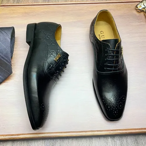 Replica Gucci Oxfords Shoes For Men #1455936 $88.00 USD for Wholesale