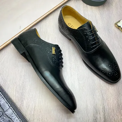 Replica Gucci Oxfords Shoes For Men #1455936 $88.00 USD for Wholesale