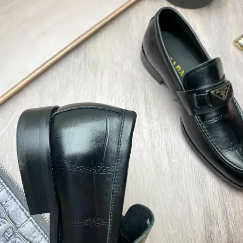 Replica Prada Leather Shoes For Men #1455938 $88.00 USD for Wholesale