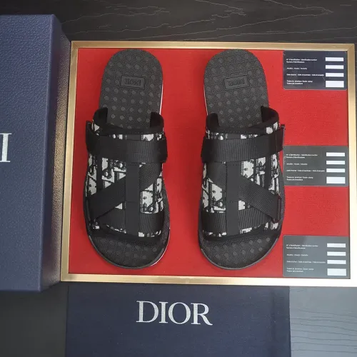 Replica Christian Dior Slippers For Men #1455990 $64.00 USD for Wholesale