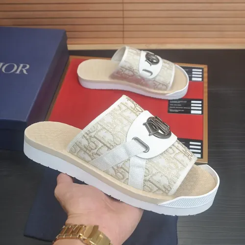 Replica Christian Dior Slippers For Men #1455991 $68.00 USD for Wholesale