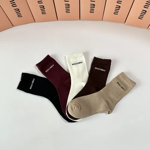 Replica MIU MIU Socks #1456825 $29.00 USD for Wholesale
