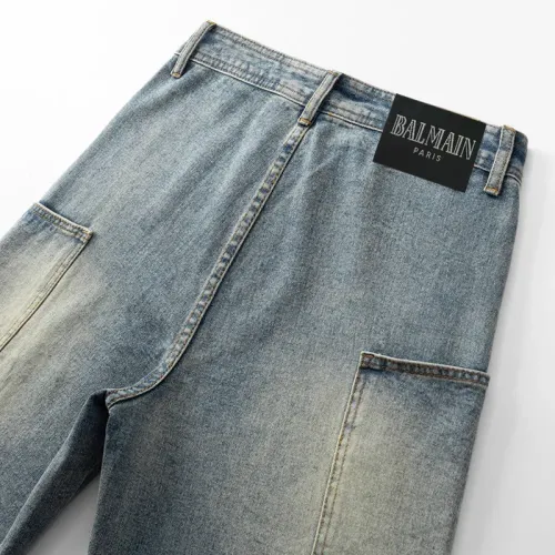 Replica Balmain Jeans For Men #1457754 $45.00 USD for Wholesale