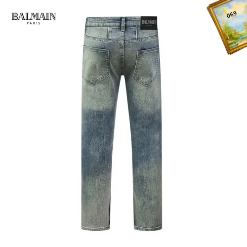 Replica Balmain Jeans For Men #1457811 $48.00 USD for Wholesale