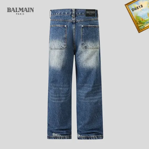 Replica Balmain Jeans For Men #1457826 $48.00 USD for Wholesale