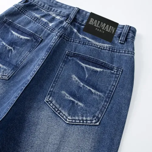 Replica Balmain Jeans For Men #1457827 $48.00 USD for Wholesale