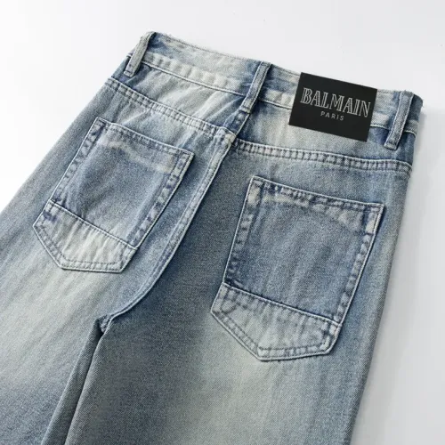 Replica Balmain Jeans For Men #1457828 $48.00 USD for Wholesale