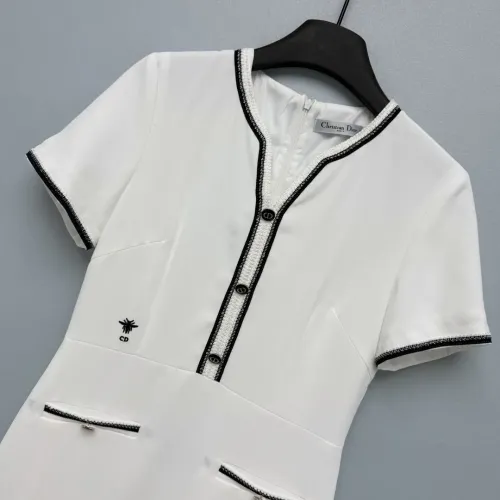 Replica Christian Dior Dresses Short Sleeved For Women #1458083 $128.00 USD for Wholesale