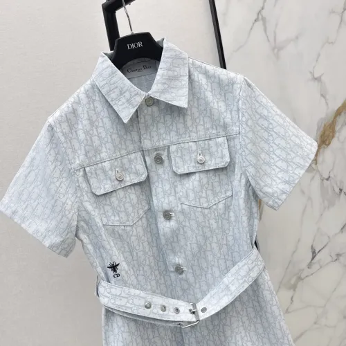 Replica Christian Dior Dresses Short Sleeved For Women #1458106 $85.00 USD for Wholesale